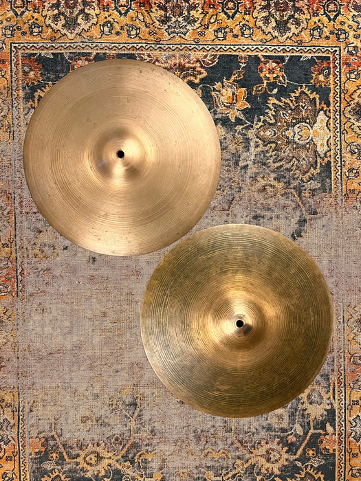 Vintage Zildjian 1960s New Beat 14” Hihats 914 1197 g DRY LIGHT! AMAZING Tone! EARLY NEW BEATS