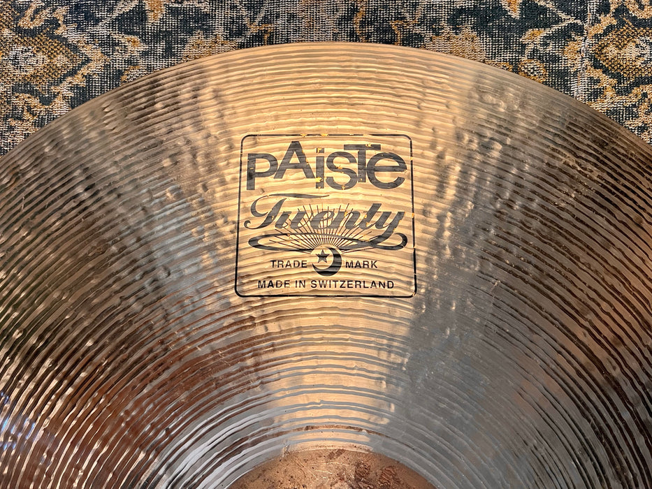 PERFECT PAISTE ORIGINAL Twenty 22” RIDE 3424 g SUPER CLEAN! Raw Bell Hand Hammered!