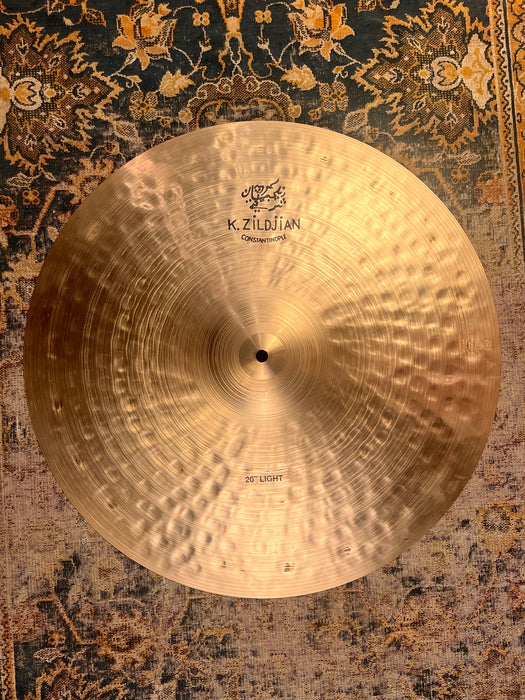 Rare LIMITED Zildjian K CONSTANTINOPLE LIGHT RIDE 20” 1818 g THIN IMMACULATE