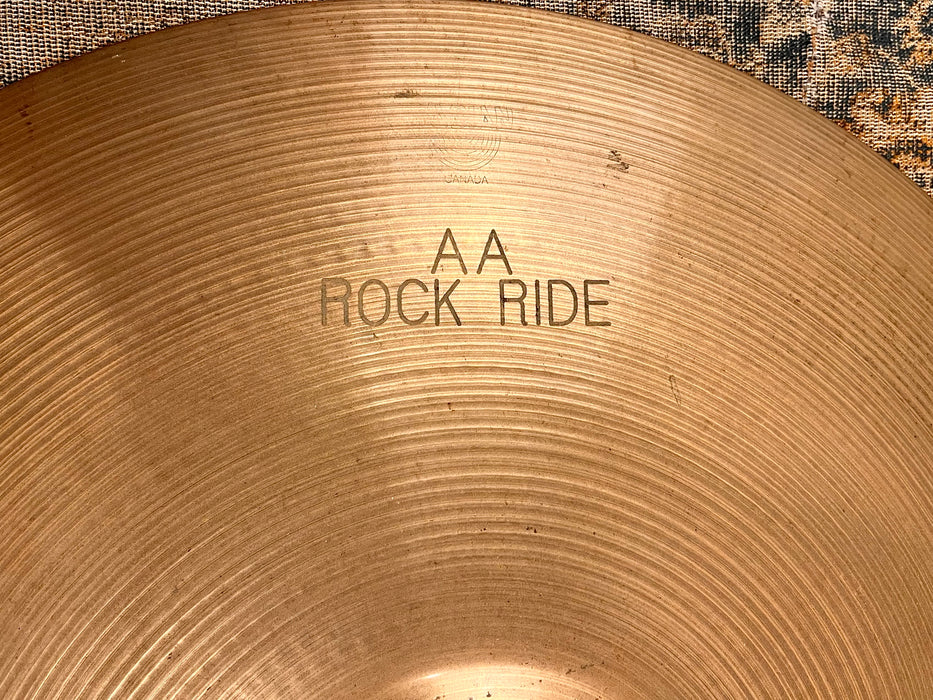 Unique ENGRAVED Vintage Sabian 21” Factory ROCK RIDE 3320 g AA Semi-Dry! Amazing Bell! Classic Tone!