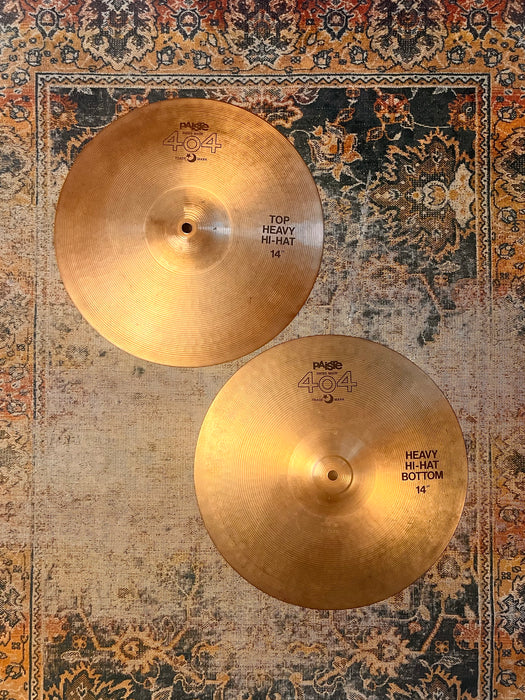 Light THIN PAISTE 404 14” Heavy Hi Hats 798 1010 g Very Responsive Whispy!