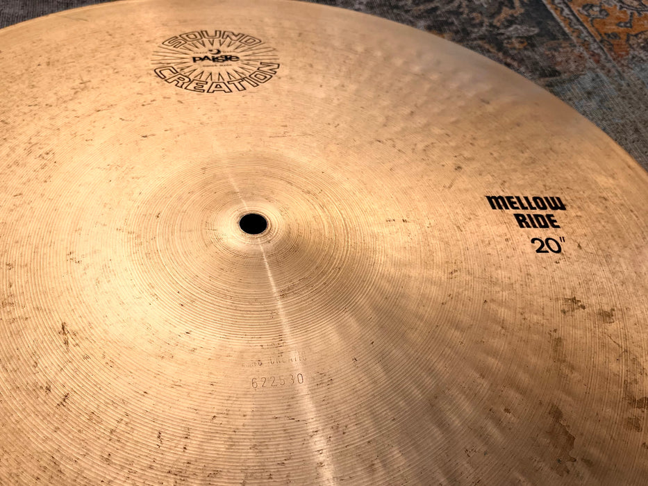 RARE Vintage Paiste SOUND CREATION 20” MELLOW Ride 2480 g Almost FLAT Clean! Controlled!