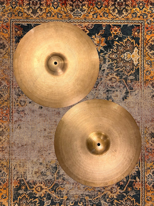 Rare DARK PAPER THIN Vintage 1950s Zildjian 15” Hihats 967 998 g Complex