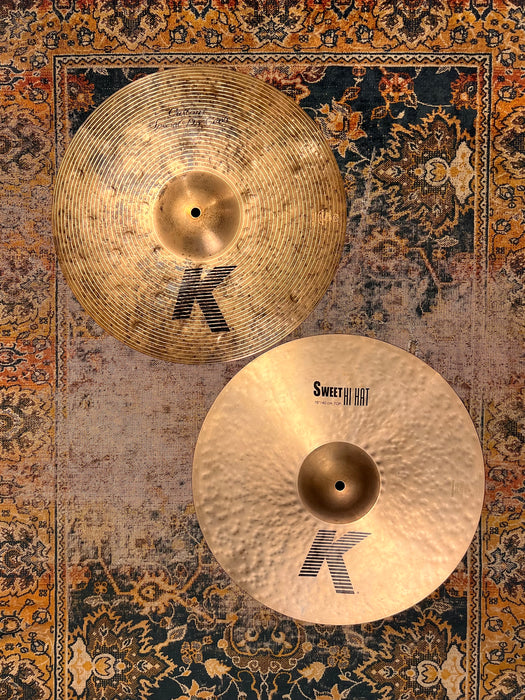 UNIQUE Zildjian SPECIAL DRY SWEET K K Custom COMBO 16” HIHATS Perfect 897 1270 g