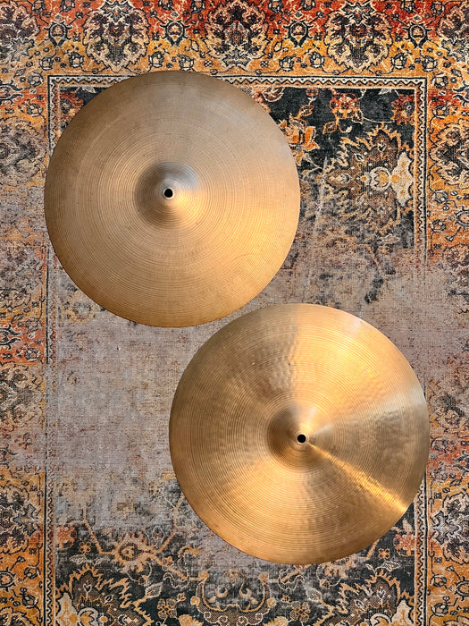 Vintage ZILDJIAN 16” Hihats HUGE Complex Tone 955 1056 g MASSIVE THIN HATS