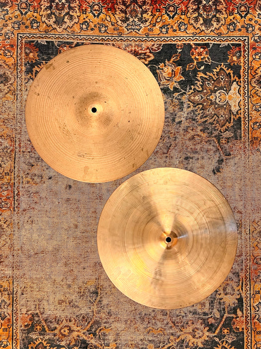 Vintage Zildjian 1960s New Beat Hihats 14s” ONLY 794 1162 g Light DRY Complex! EARLY NB!