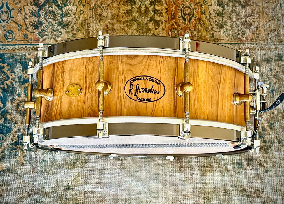 SPIZZICHINO ITALIAN OLIVE WOOD STAVE Snare Drum 5” X 14” Rare HOLY GRAIL Piece Built By THE MASTER