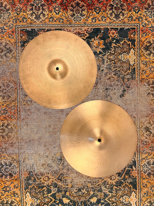 DARK Vintage Zildjian 1960s EARLY NEW BEAT Hihats 15” 1088 1412 g WARM 60s Tone