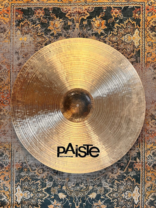 PERFECT PAISTE ORIGINAL Twenty 22” RIDE 3424 g SUPER CLEAN! Raw Bell Hand Hammered!