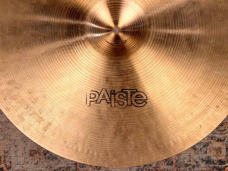 Vintage Paiste 602 Medium Ride 20” FACTORY STAMPED From 1975 2520 g DARK SMOOTH Definition