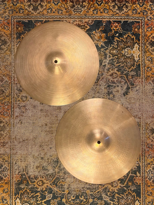 1960s Vintage Zildjian 15” EARLY NEW BEAT Hihats 1044 1498 g Light CLEAN