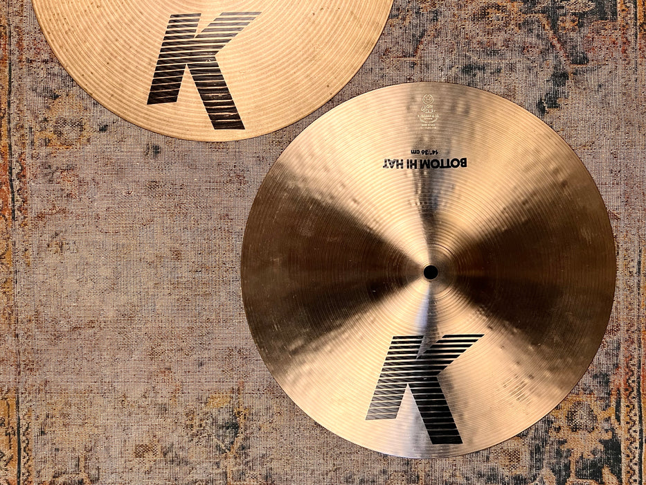 Earlier Zildjian K Hihats 14” 1080 1420 g ULTRA CRISP Dark Tone! TIGHT! Classic 80s/90s K Sound!