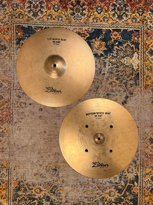 Zildjian BRILLIANT Quick Beat 14” Hihats 1224 1282 g RARE ULTRA CRISP CLEAN SHIMMER!
