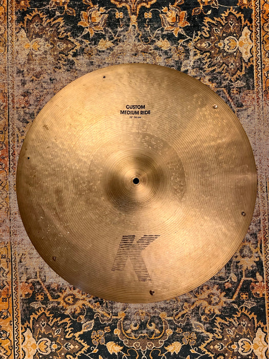 EARLY DRY Zildjian K CUSTOM Medium Ride 22” 2764 g Smooth Light Sizzle Complexity