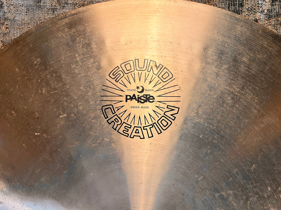 RARE Vintage Paiste SOUND CREATION 20” MELLOW Ride 2480 g Almost FLAT Clean! Controlled!