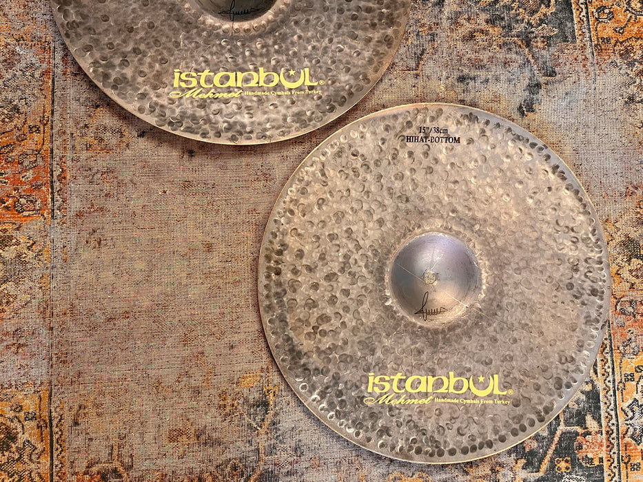 Rare HUGE ISTANBUL Mehmet 61st Anniversary Vintage Series Hihats 15” 1076 1276 g MINT Glorious!