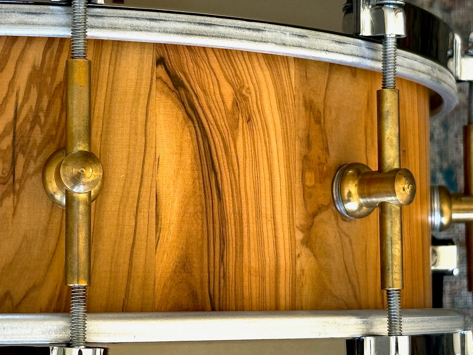 SPIZZICHINO ITALIAN OLIVE WOOD STAVE Snare Drum 5” X 14” Rare HOLY GRAIL Piece Built By THE MASTER