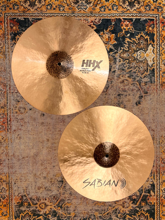 SABIAN HHX Medium COMPLEX Hihats 15” 1128 1442 g CLEAN! Sound Amazing too! Why Pay $734??