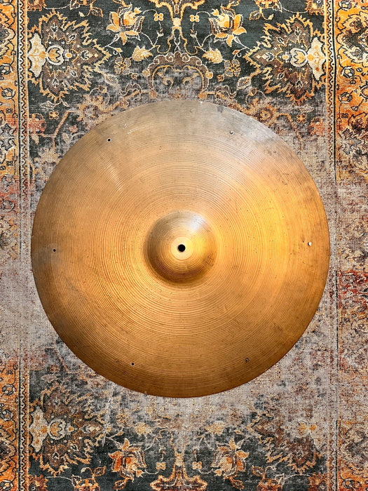 Vintage Zildjian 1960s Sizzle Ride 22” DARK w GREAT DEFINITION 2920 g Warm! ORIGINAL Rivets