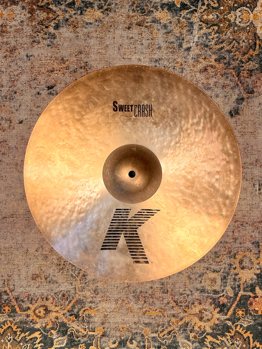 Zildjian K SWEET CRASH 17” 1192 g Dark And CLEAN Sounding! Gorgeous Smooth One! Don’t Pay $400!