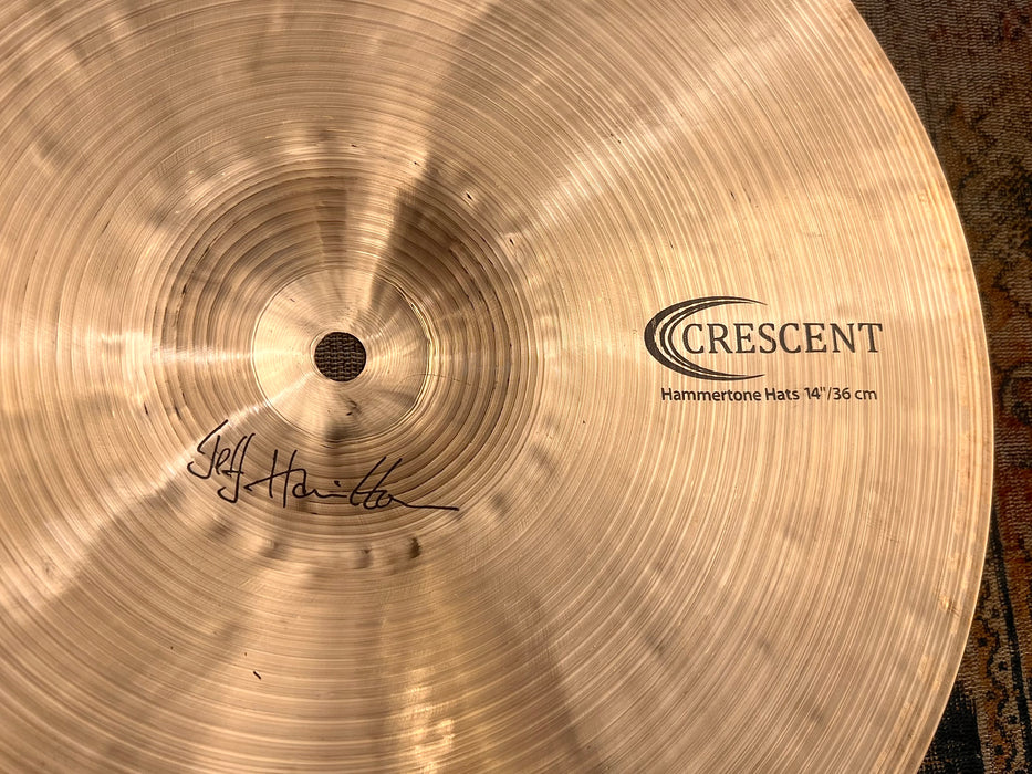 LIGHT SMOOTH Sabian CRESCENT Hammertone Hihats 14” 851 1173 g MINT Jeff Hamilton