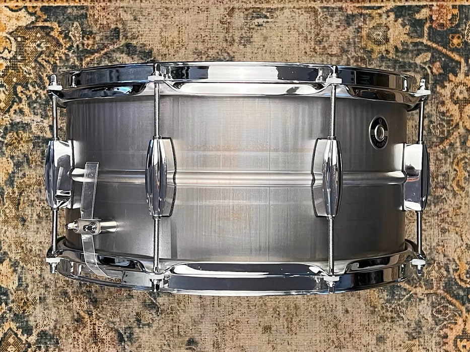 Beautiful Q DRUM Co GENTLEMEN’S STEEL Deep 7” X 14” Snare Drum Raw Finish AMAZING