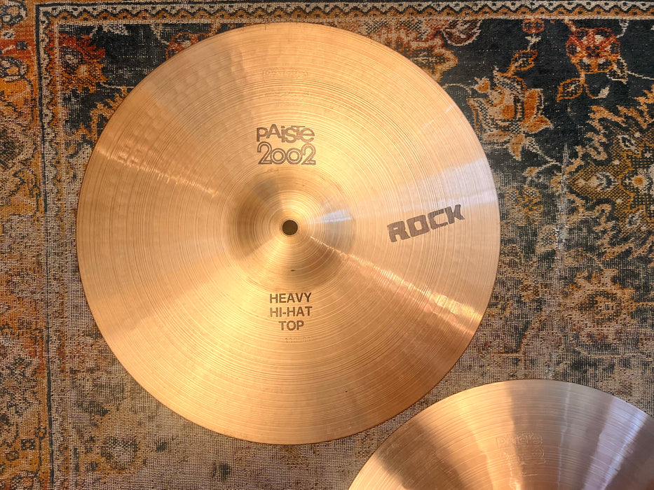 VERY CLEAN Rare Vintage Paiste 2002 Heavy ROCK Hihats 14" 1022 1044 g PORCARO