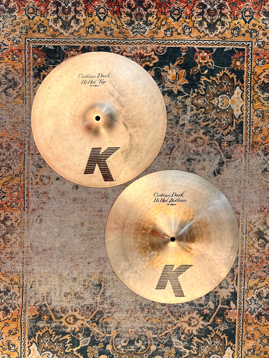 Zildjian K CUSTOM DARK 14” Hihats 1060 1244 g CLEAN CRISP DARK & Versatile! Don’t pay $630!!