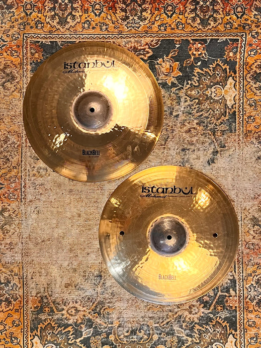 HAND HAMMERED ISTANBUL Mehmet 15" BLACK BELL Hihats 1287 1526 g Brilliant Shimmering! HUGE