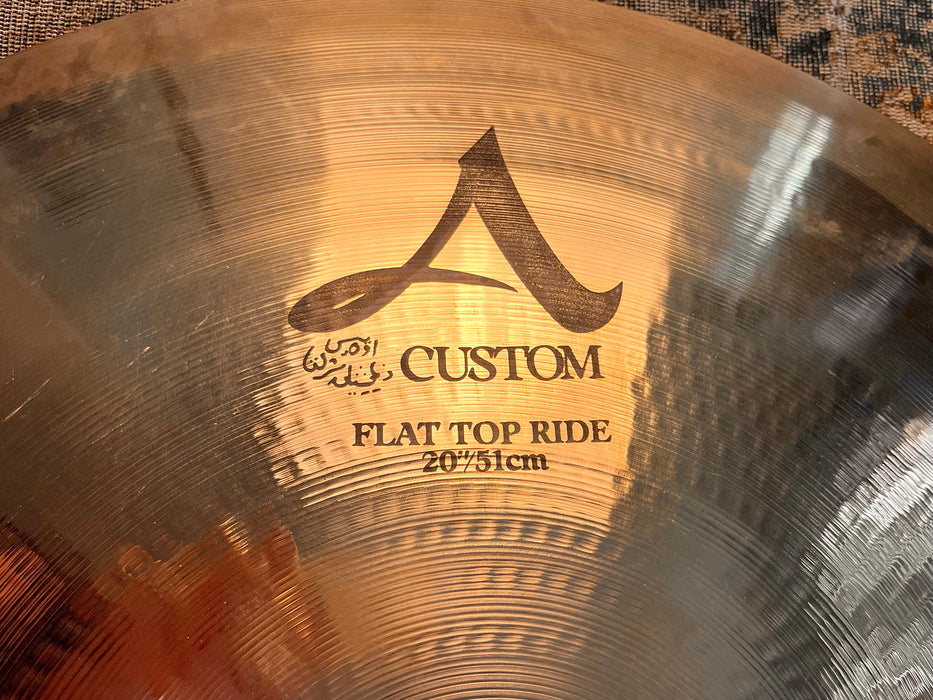 Discontinued THIN Ultra Smooth GLASSY Zildjian 20” A CUSTOM FLAT RIDE 2196 g SUPER CLEAN!