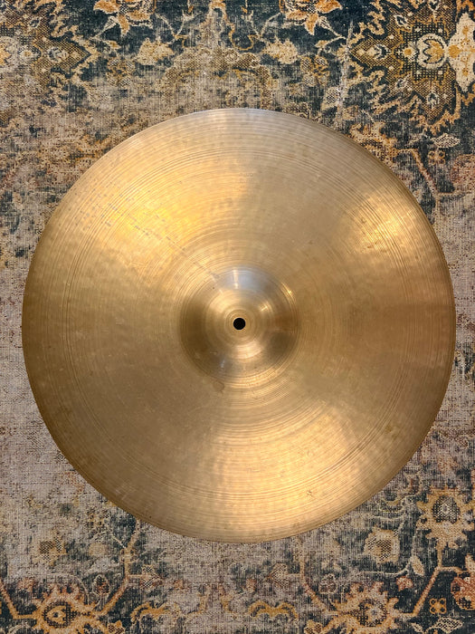 Rare DARK SEMI-DRY Vintage Zildjian EARLY 1950s Block Stamp 18” Ride 1582 g
