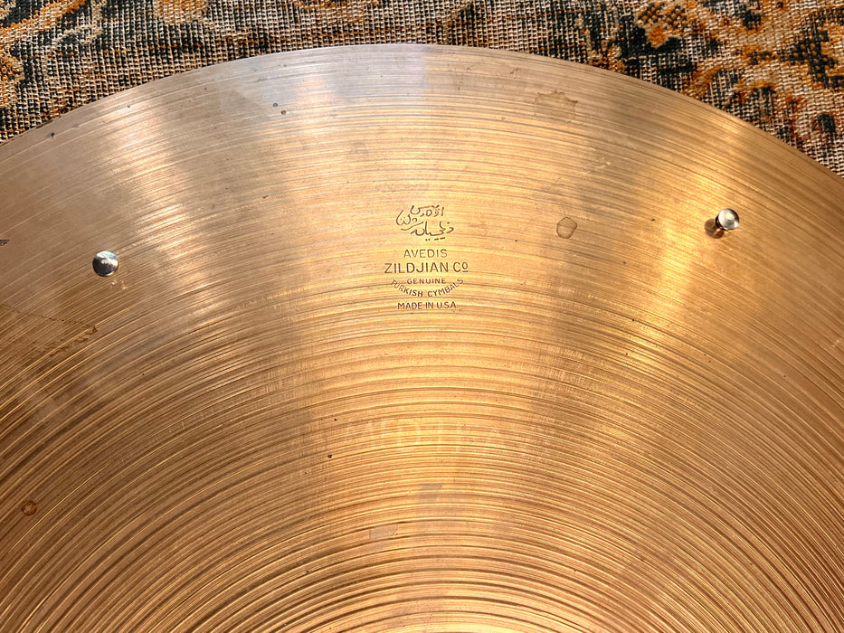 Rare 1950s VINTAGE Zildjian 19” SIZZLE Ride 2018 g ALL ORIGINAL 6 Rivets CLEAN Hand Hammered