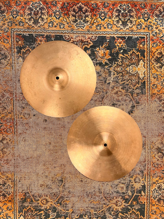1950s Vintage Zildjian Hand Hammered ULTRA Paper Thin Hihats 13” 644 652 g LIGHT! Whispy! AMAZING