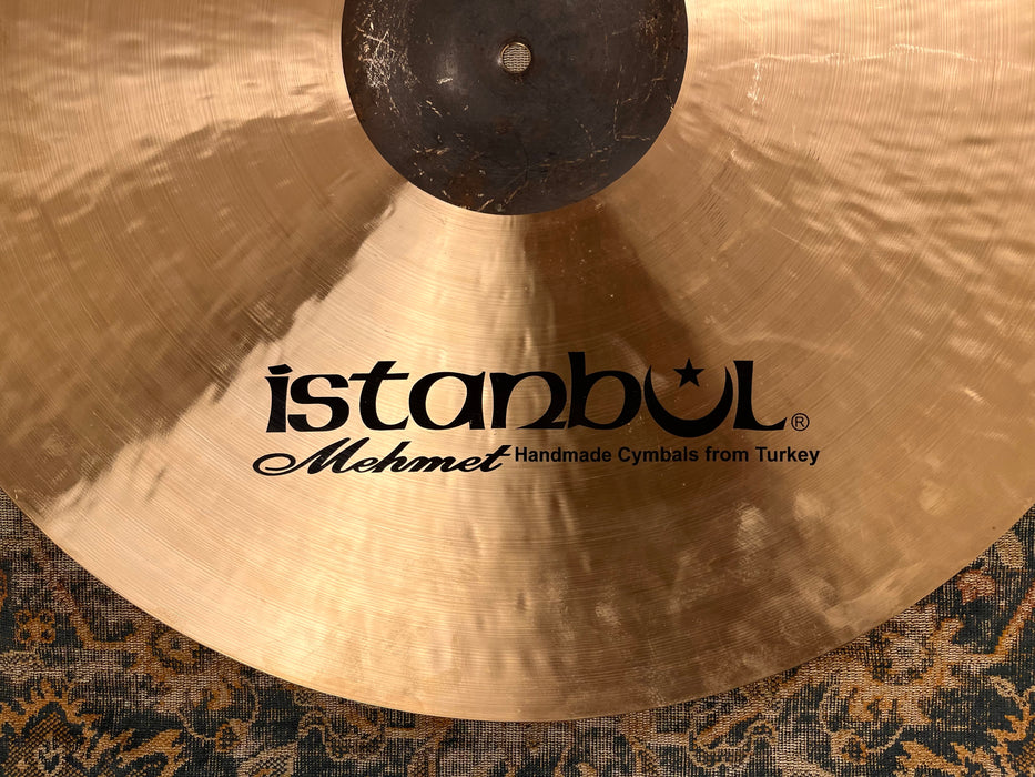 Rare 23” ISTANBUL Mehmet BLACK BELL Ride 3697 g DARK! Clean!  Raw Bell & Hand Hammered