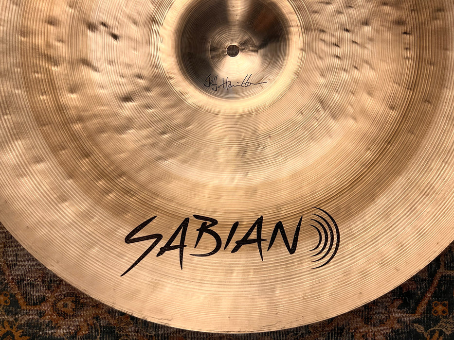 Sabian Crescent HH Hammertone Ride 22” 2513 g Jeff Hamilton LIGHT SMOOTH MINT Don’t Pay $700