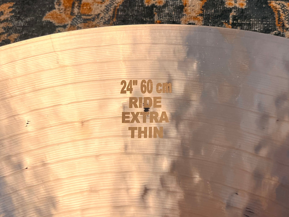 HUGE COMPLEX 24” 1/2 Lathe Masterwork PAPER THIN Crash Ride 2348 g Brushed