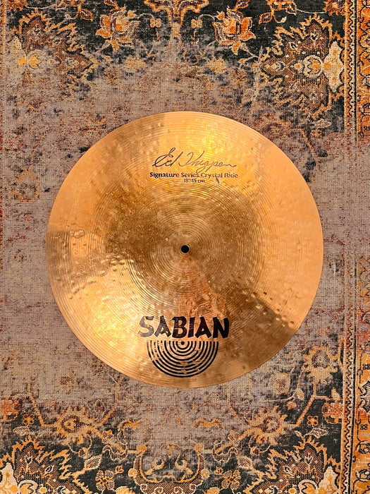 Rare Sabian ED THIGPEN 18” HH CRYSTAL FLAT Ride 1458 g ULTRA SMOOTH Controlled Tone! Brilliant Finish