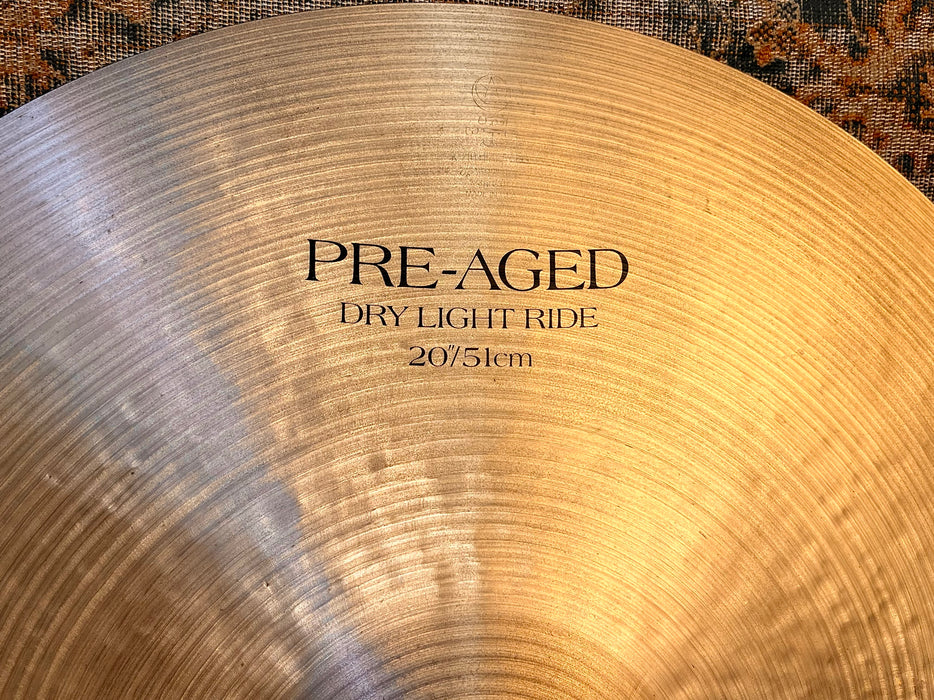 EARLY Zildjian K PRE AGED DRY LIGHT 20” Ride 2214 g CRASHABLE CLEAN! Very EARLY Model