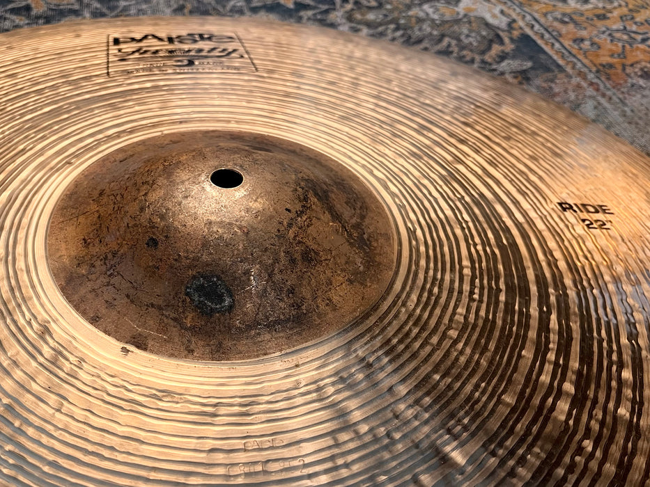 PERFECT PAISTE ORIGINAL Twenty 22” RIDE 3424 g SUPER CLEAN! Raw Bell Hand Hammered!