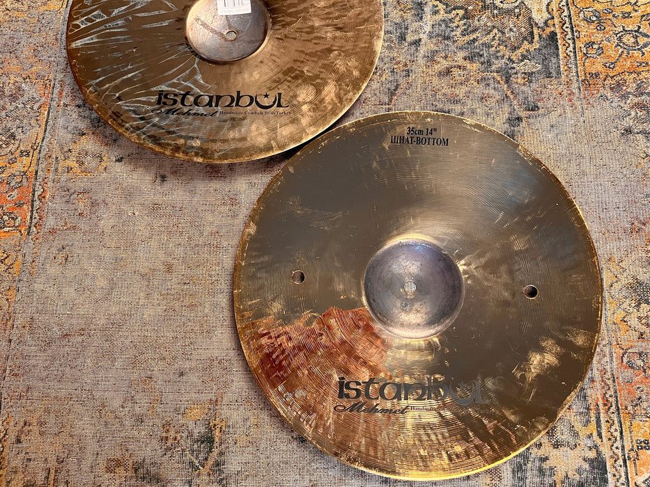 HAND HAMMERED ISTANBUL Mehmet 14” BLACK BELL Hihats 1227 1307 g Brilliant Shimmering! MINT