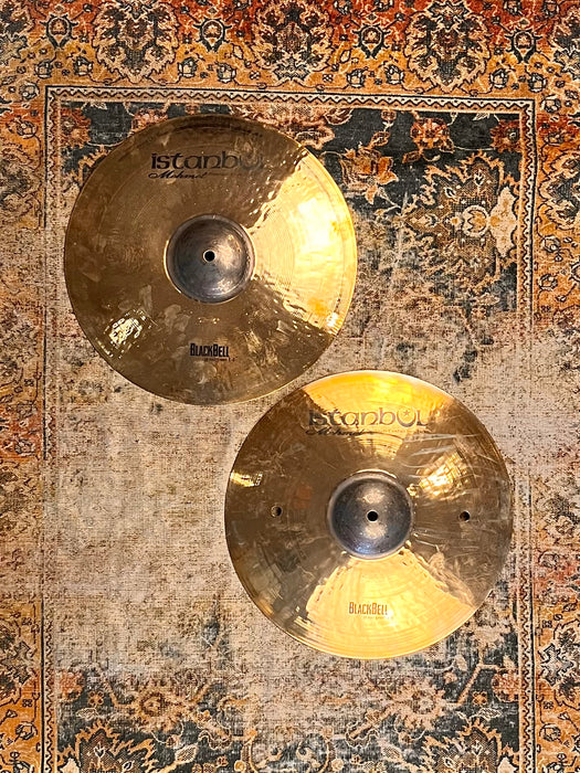 HAND HAMMERED ISTANBUL Mehmet 14” BLACK BELL Hihats 1227 1307 g Brilliant Shimmering! MINT