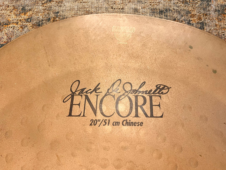 UNIQUE JACK DEJOHNETTE Sabian Encore PANG CHINA 20” 2152 g