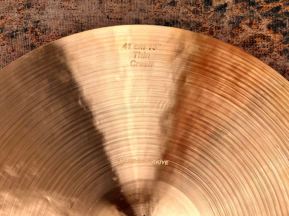 Bosphorus ANTIQUE Sultan Factory THIN CRASH 16” 970 g PERFECT! Hand Hammered FAST CRASH w/SHIMMER