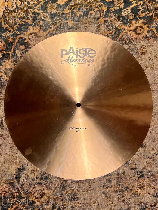 Ultra Glowing Paiste MASTERS EXTRA THIN 18” MULTI CRASH RIDE ONLY 1146 g MINT