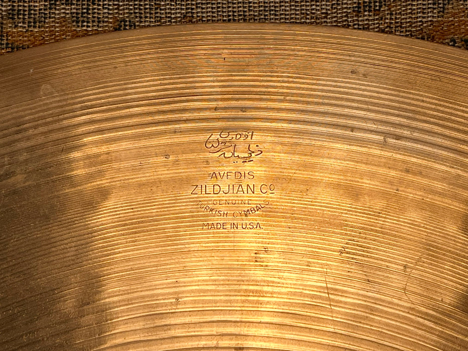 LIGHT COMPLEX Vintage 1950s Zildjian 19” Crash Ride 1738 g Airy RARE Hand Hammered