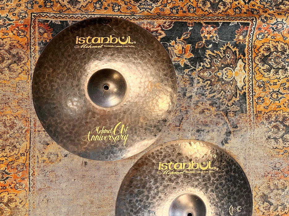 Rare HUGE ISTANBUL Mehmet 61st Anniversary Vintage Series Hihats 15” 1076 1276 g MINT Glorious!