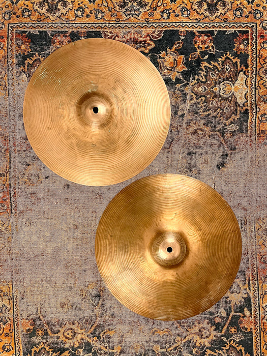 THIN TOP Vintage Zildjian New Beat 14” Hihats ONLY 722 g Over 1056 g Light Complex Amazing