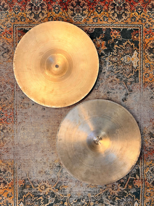 1960s Vintage Zildjian 15” EARLY New Beat Hihats 930 1426 g Sound Incredible 50+ Years Old!