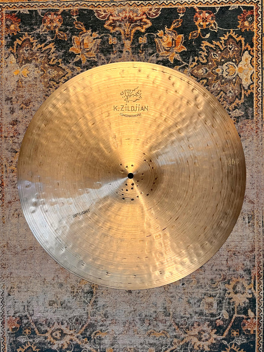 25 Year Old ORIGINAL Zildjian K CONSTANTINOPLE LIGHT Ride 20” 1996 g AMAZING CRASH Still DRY!