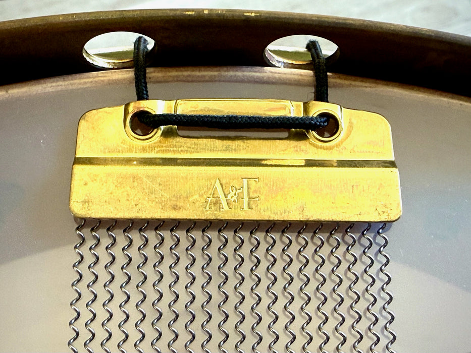 A & F MAHOGANY Club Snare 4” X 14” PERFECT Cond, Raw Brass Hoops! Great Attack Dry! WHY Pay $1500?